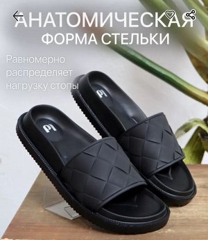 Обувь пляжная женская шлепки из ЭВА цвет Черный