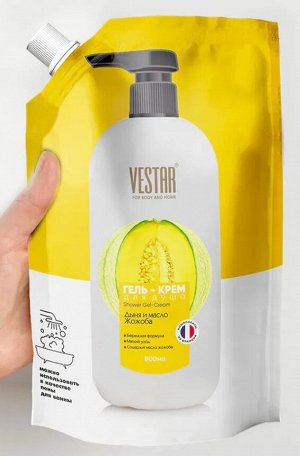 VESTAR® Гель-крем для душа "Дыня и масло жожоба", 800мл, дой-пак
