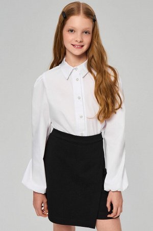 Хлопковая блузка из поплина для девочки
