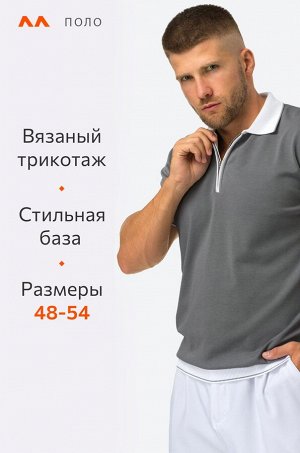Мужская футболка-поло из вязаного трикотажа Happyfox