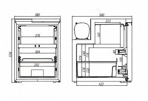 Автохолодильник компрессорный Alpicool CR-50 [500х534х380мм, 16.93кг, до -20°С, пластик, 50л]