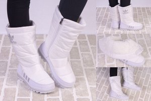 Обувь женская 2208-4 Сапоги "AD Полоски" Белые