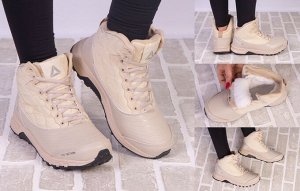 Обувь женская T565-7 Кроссовки "RB Завышенные" Бежевые