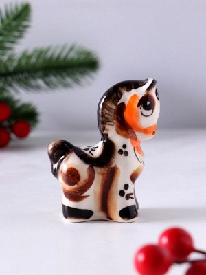 Фигурка фарфор гжель «Конь Буян», 7.5x6x3 см, цветной