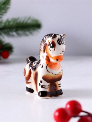 Фигурка фарфор гжель «Конь Буян», 7.5x6x3 см, цветной