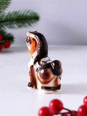 Фигурка фарфор гжель «Конь Буян», 7.5x6x3 см, цветной