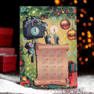 Доска разделочная 23-16 см "С Новым Годом! Календарь с мышками"