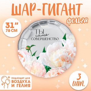 Воздушный шар фольгированный 31" «Совершенство», круг, набор 3 шт.