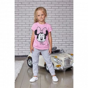 Футболка детская Disney "Minnie Mouse", рост 98-104 (30), розовый МИКС