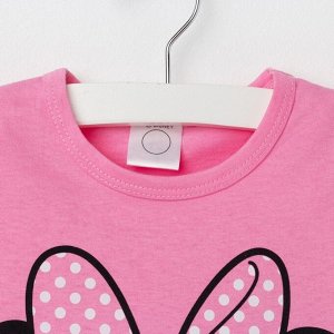 Футболка детская Disney "Minnie Mouse", рост 110-116 (32), розовый