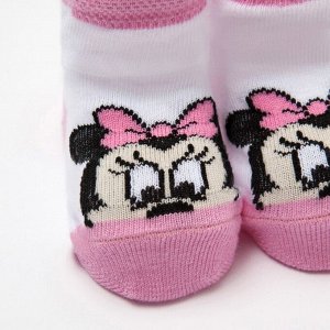 Набор носков "Minnie Mouse", белый/розовый.
