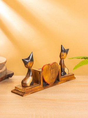 Вечный календарь настольный «Кошки», 6.5x28x15 см, дерево
