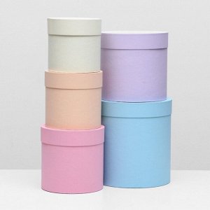 Набор круглых коробок 5 в 1 UPAK LAND, Рассвет, 23 x 23 x 25 - 15x15x15 см