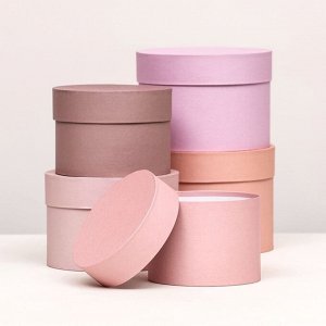 Набор шляпных подарочных коробок 5 в 1 «Крема» 20x14.5, 14x10 см