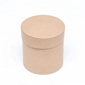Набор круглых коробок 5 в 1 «Крафт однотонный», 20x20 - 11x11 см