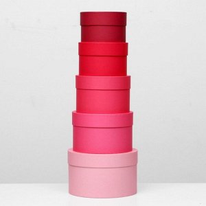Набор круглых коробок 5 в 1 «Пантон 200», 23x23x14 - 15x15x10 см