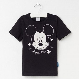 Футболка детская Disney "Mickey Mouse", рост 98-104 (30), чёрный