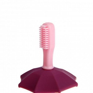 Зубная щётка на присоске «Зонтик», силикон, с ограничителем для безопасности, от 3 мес.