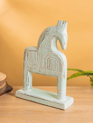 Сувенир «Конь», 25x8.5x37 см, дерево, мятный