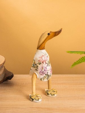 Сувенир «Утка в цветах», 13x10x24 см, дерево