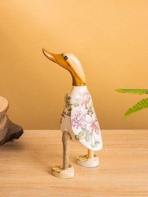 Сувенир «Утка в цветах», 13x10x24 см, дерево