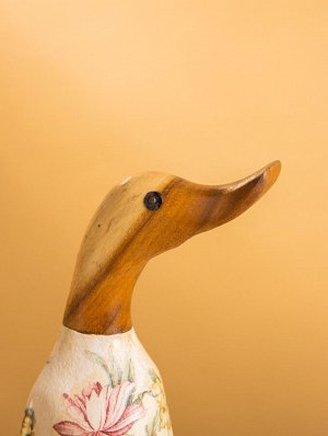 Сувенир «Утка в цветах», 13x10x24 см, дерево