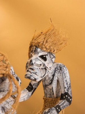 Сувенир «Аборигены танцоры», 17x7.5x21 см, дерево
