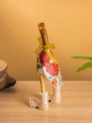 Сувенир «Утка в цветах», 13x9x24 см, дерево