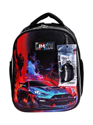 Рюкзак каркасный 38х29х17 см, deVENTE Choice Lite 17L Speed Zone, + брелок, для мальчика