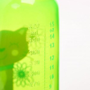 Бутылочка для кормления, 420 мл., широкое горло, цвет фиолетовый