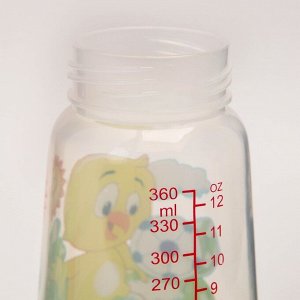 Бутылочка для кормления, 360 мл., широкое горло, цвет зеленый