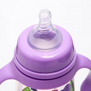 Бутылочка для кормления, 360 мл., широкое горло, цвет фиолетовый