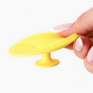 Силиконовый спонж для умывания в пакете «Праздничный» , 6.5x5 см