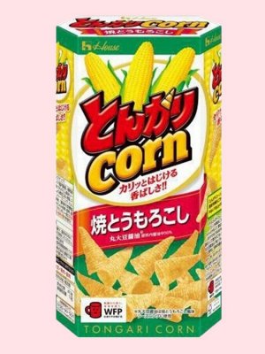 Чипсы кукурузные со вкусом жареной кукурузы Tongari Corn House Foods 68 гр Японские сладости