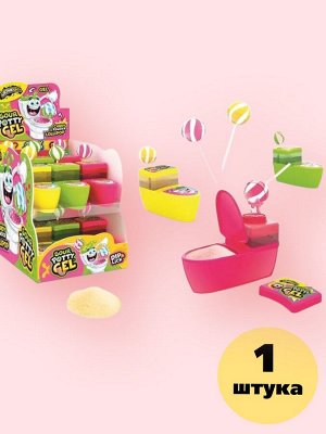 Леденец Dip'N'Lick Sour Potty + Gel Унитаз с пудрой и гелем Johny Bee 51гр