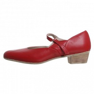 Туфли народные женские, длина по стельке 24 см, цвет красный