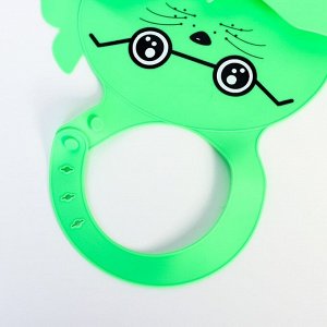 Нагрудник силиконовый "Морской котик", цвет зеленый