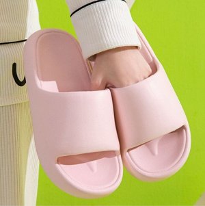 Шлепанцы женские из ЭВА нескользящие, на толстой  подошве, розовый
