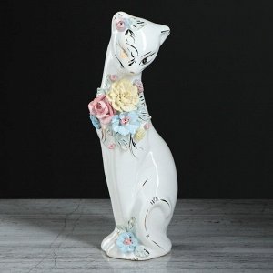 Копилка "Кошка Багира", покрытие лак, белая, 28 см, микс