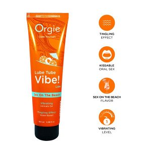 Лубрикант с эффектом вибрации Orgie Lube Tube Vibe Low Sex On The Beach, 100мл