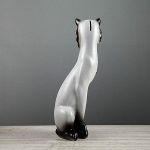 Копилка "Кошка Сиамская", акрил, серая, 43 см, микс