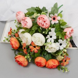 Букет искусственный «Пион Шиффон», 5x27 см, МИКС