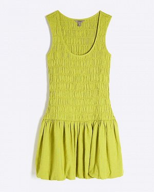 Мини-платье с бахромой и подолом Lime Bubble Hem