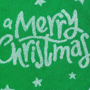 Полотенце махровое Privilea19C4  Merry Christmas 6 50х30 см, зеленый, хлопок 100%