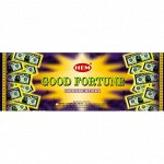 HEM 6-гр. благовония Good fortune ФОРТУНА блок 6 шт.