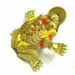Магнит &quot;Жаба с монетой&quot; 9,5 см пластик