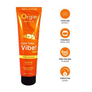 Лубрикант с эффектом вибрации на водной основе Orgie Lube Tube Vibe Medium Pina Colada, 100мл