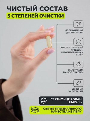 1WIN. Омега-3 Премиальный рыбий жир в капсулах, ДГК+ЭПК 900 мг