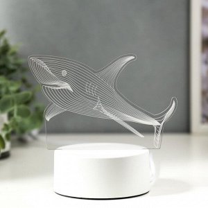 Светильник 3D RISALUX «Акула», LED-ночник, RGB, от сети, 9.5x15x14 см