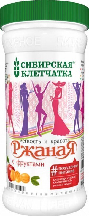 Сибирская клетчатка "Ржаная с фруктами", 350 г